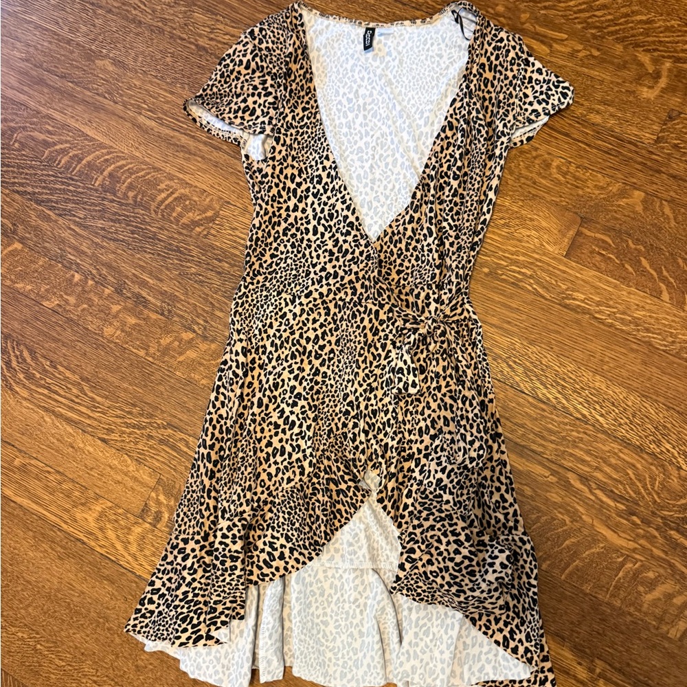 H&M Animal Print High Low Dress